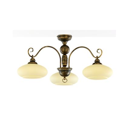 Brilagi - Prisadený luster MOLLERO 3xE27/15W/230V pr. 84 cm bronz/patina