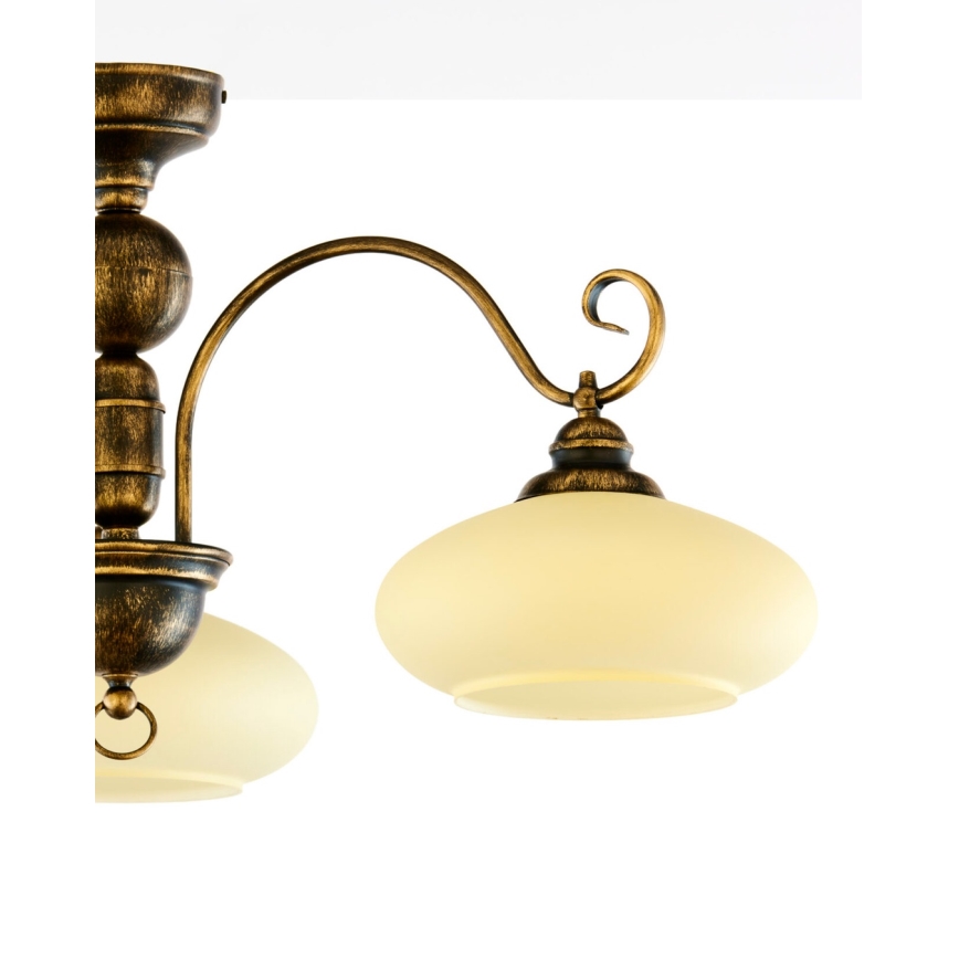 Brilagi - Prisadený luster MOLLERO 3xE27/15W/230V pr. 84 cm bronz/patina