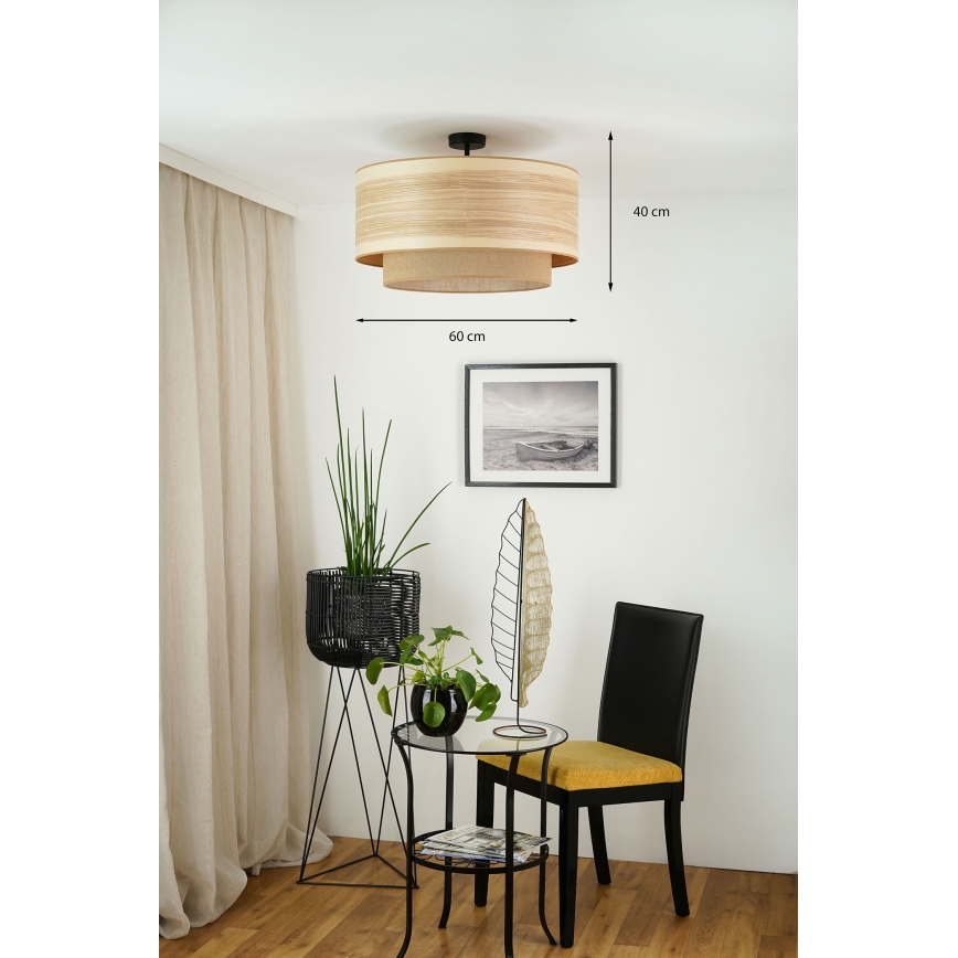 Brilagi - Prisadený luster MONTANA BOHO 1xE27/15W/230V pr. 60 cm hnedá