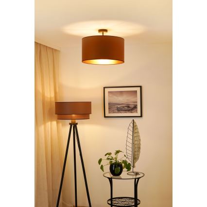 Brilagi - Prisadený luster OREGON ROLLER VEGE 1xE27/15W/230V pr. 45 cm hnedá