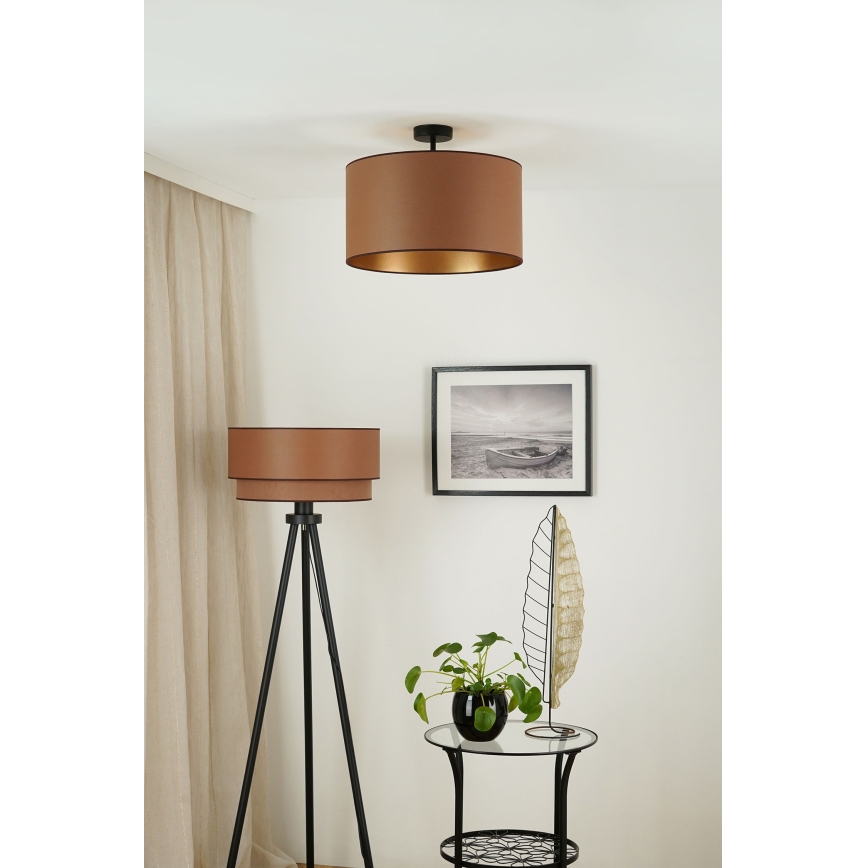 Brilagi - Prisadený luster OREGON ROLLER VEGE 1xE27/15W/230V pr. 45 cm hnedá