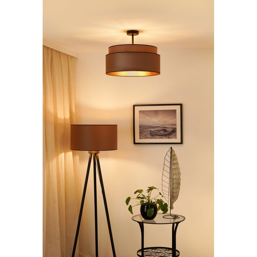Brilagi - Prisadený luster OREGON VEGE 1xE27/15W/230V pr. 45 cm hnedá
