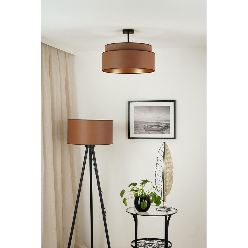 Brilagi - Prisadený luster OREGON VEGE 1xE27/15W/230V pr. 45 cm hnedá