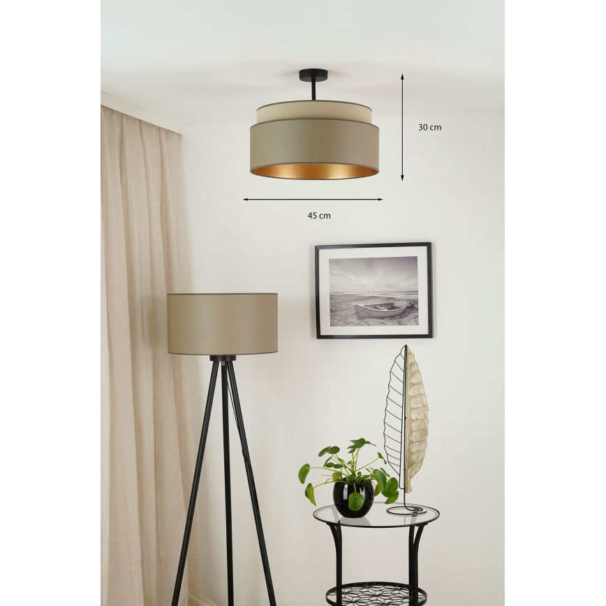 Brilagi - Prisadený luster OREGON VEGE 1xE27/15W/230V pr. 45 cm šedá