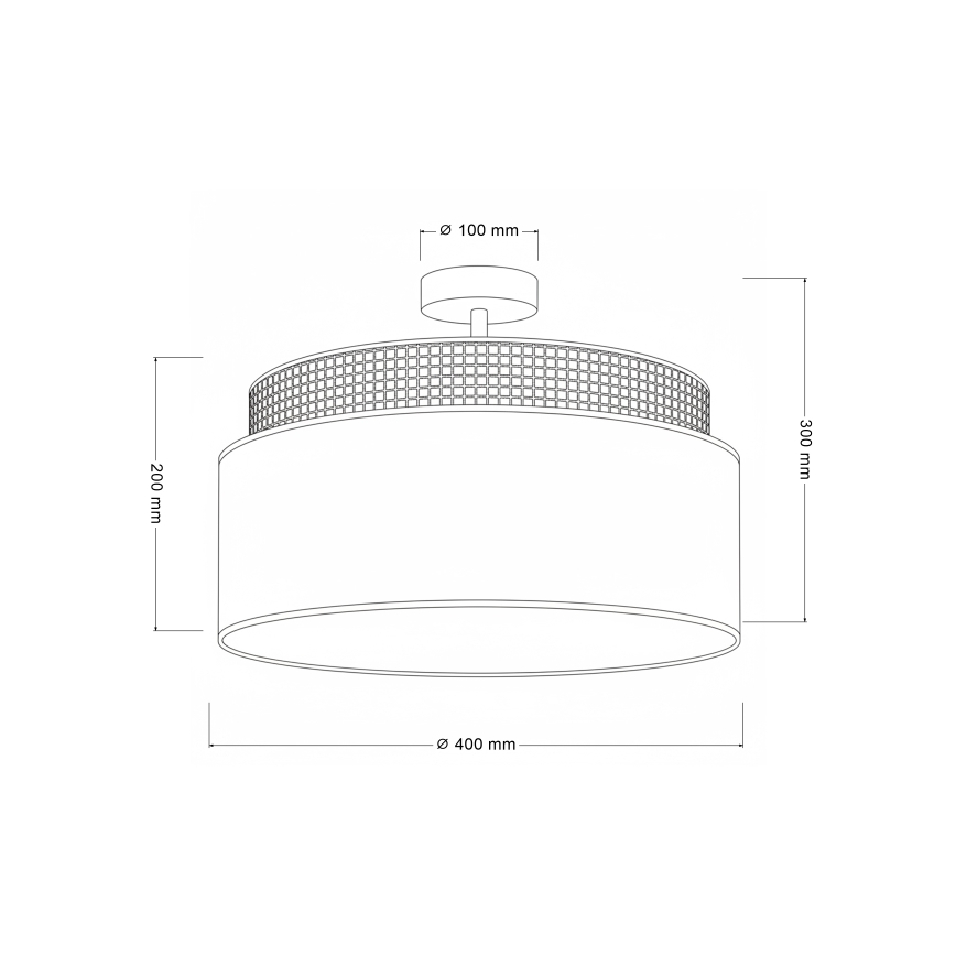 Brilagi - Prisadený luster PADOVA 1xE27/60W/230V pr. 40 cm krémová