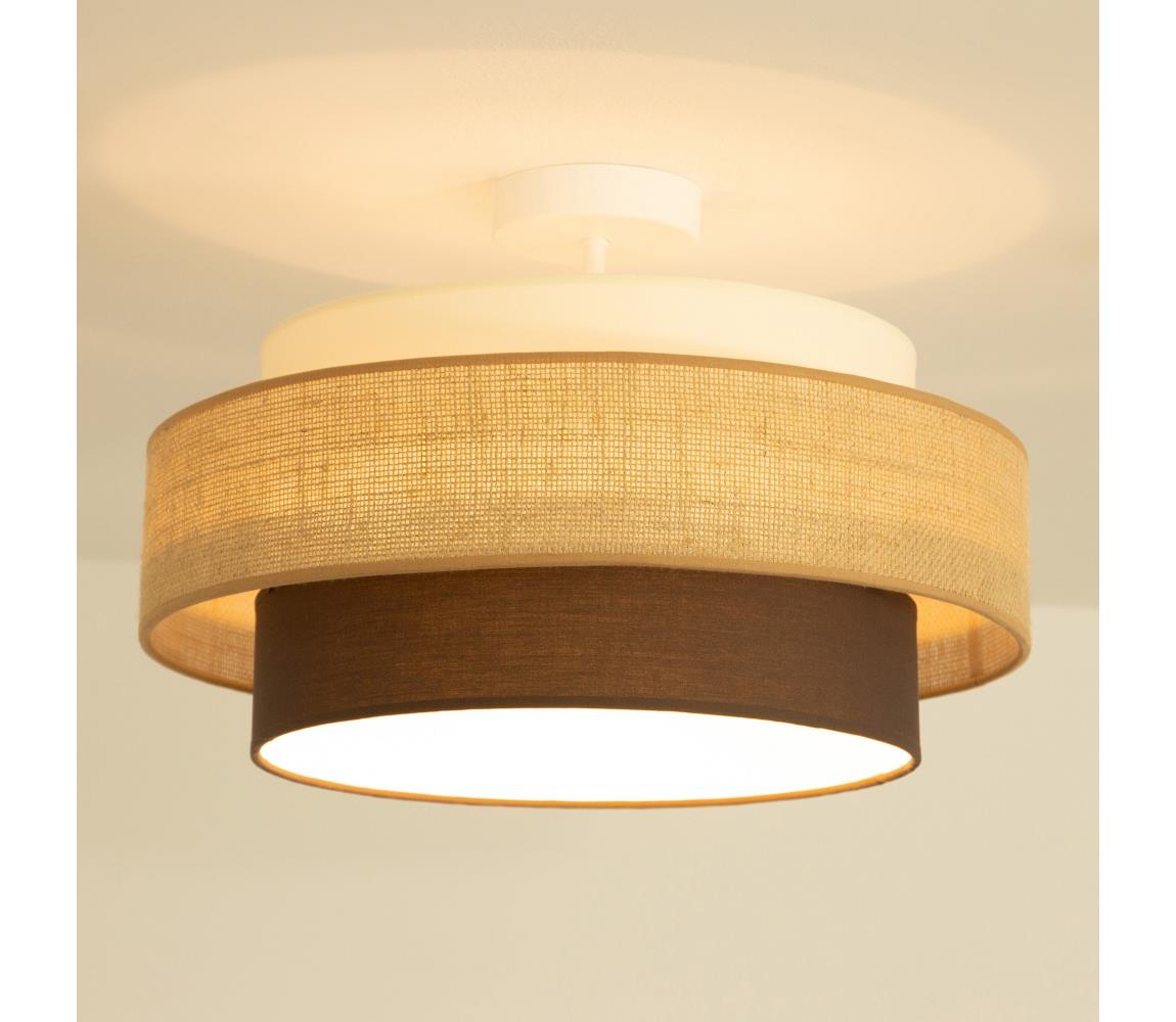 Brilagi - Prisadený luster RESNA 1xE27/60W/230V pr. 40 cm béžová/čierna H0442