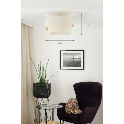 Brilagi - Prisadený luster SHINE 1xE27/15W/230V pr. 50 cm krémová