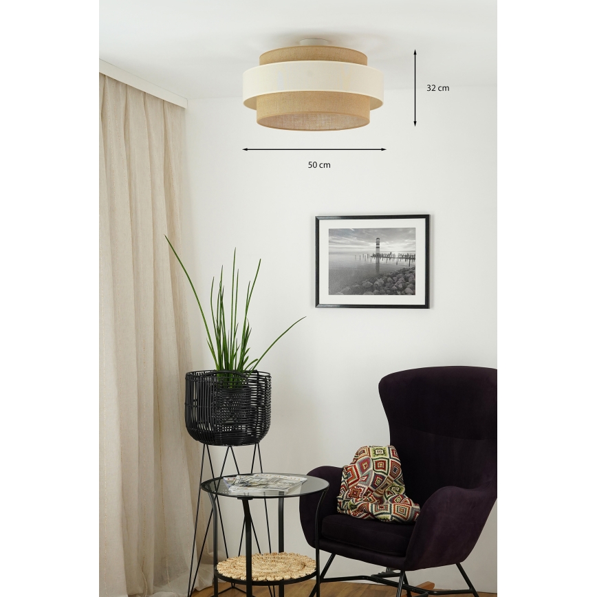 Brilagi - Prisadený luster SPACE LIGHT 1xE27/15W/230V pr. 50 cm béžová/krémová