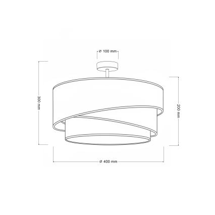 Brilagi - Prisadený luster TRIO 1xE27/60W/230V pr. 40 cm krémová/šedá