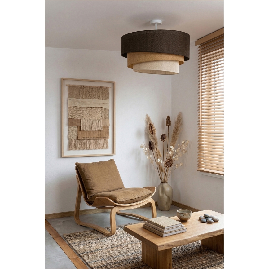 Brilagi - Prisadený luster TRIO 3xE27/60W/230V pr. 60 cm hnedá/béžová/biela