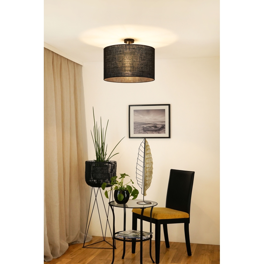 Brilagi - Prisadený luster TUBES ROLLER 1xE27/15W/230V pr. 50 cm čierna