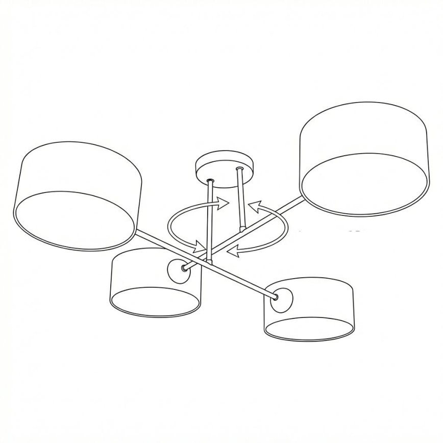 Brilagi - Prisadený luster VIRGO 4xE14/40W/230V béžová/zlatá