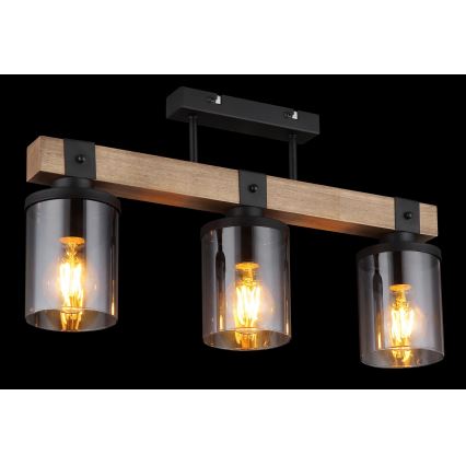 Brilagi - Prisadený luster VISTA 3xE27/60W/230V dub