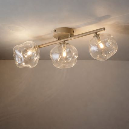 Brilagi - Prisadený luster VULCANO 3xG9/8W/230V béžová/dymová béžová