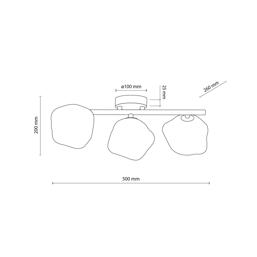 Brilagi - Prisadený luster VULCANO 3xG9/8W/230V béžová/dymová béžová
