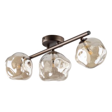 Brilagi - Prisadený luster VULCANO 3xG9/8W/230V hnedý/dymovo-béžový