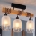 Brilagi - Prisadený luster WOOD GLASS 3xE27/60W/230V borovica/čierna/biela