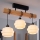 Brilagi - Prisadený luster WOOD GLASS 3xE27/60W/230V borovica/čierna/biela