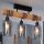 Brilagi - Prisadený luster WOOD GLASS 3xE27/60W/230V borovica/čierna/dymová šedá