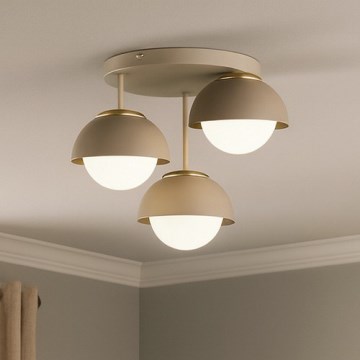 Brilagi - Pritrjeni lestenec 3xE27/60W/230V v bež/zlati barvi