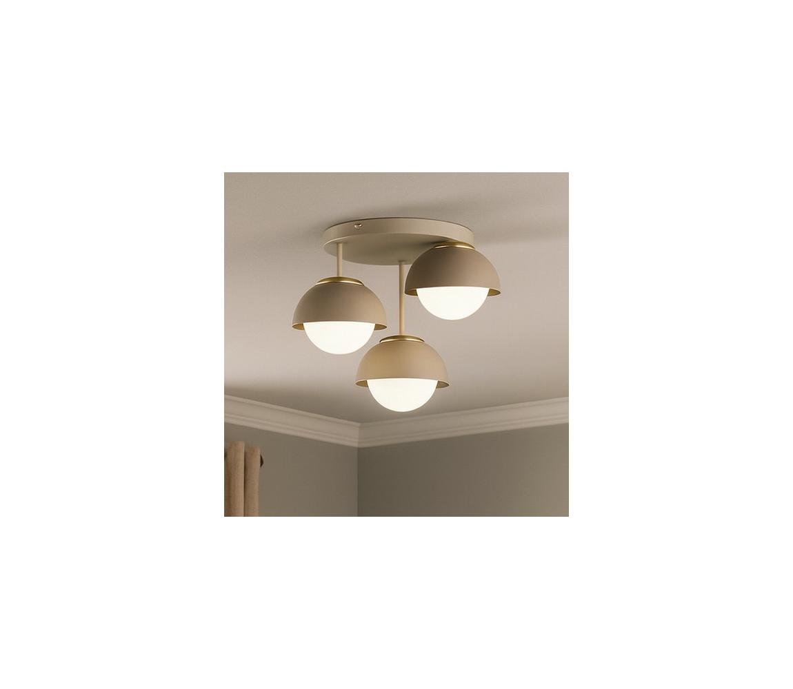 Brilagi - Pritrjeni lestenec COSMO 3xE27/60W/230V v bež/zlati barvi 87-009B