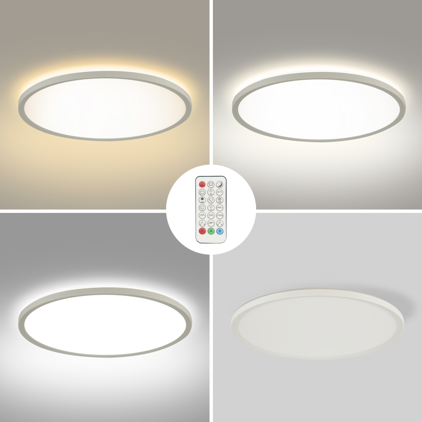 Brilagi - LED RGBW stmievateľné stropné svietidlo ULTRA SLIM LED/18W/230V 2700–6500K pr. 30 cm biela + diaľkové ovládanie