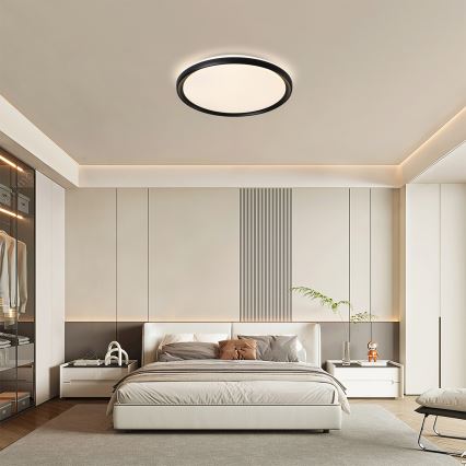 Brilagi - LED stmievateľné stropné svietidlo RIVO LED/72W/230V 3000-6000K čierne pr. 50 cm + diaľkové ovládanie