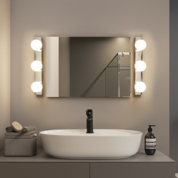 BRILAGI - SADA 2x LED Kúpeľňové nástenné svietidlo HOLLYWOOD 3xLED/3W/230V 39 cm IP44 lesklý chróm