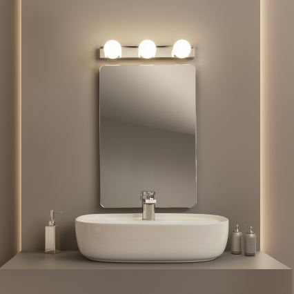 BRILAGI - SADA 2x LED Kúpeľňové nástenné svietidlo HOLLYWOOD 3xLED/3W/230V 39 cm IP44 lesklý chróm