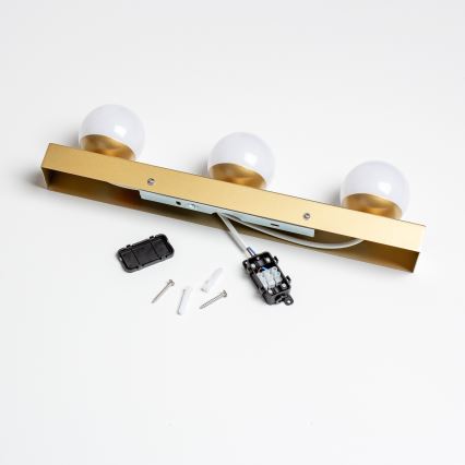 BRILAGI - SADA 2x LED Kúpeľňové nástenné svietidlo HOLLYWOOD 3xLED/3W/230V 39 cm IP44 zlatá