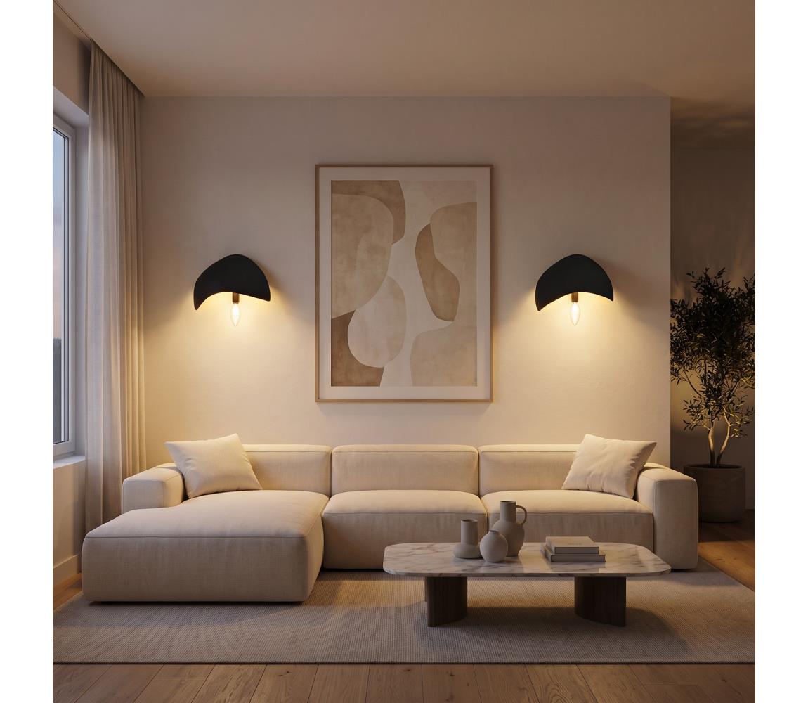 Brilagi - SADA 2x nástenných svietidiel WABI SABI 1xE14/40W/230V čierna 422WBL1180