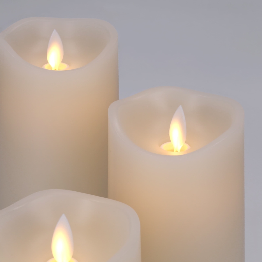 BRILAGI - SADA 3x LED sviečky LED/3xAAA krémová + diaľkové ovládanie