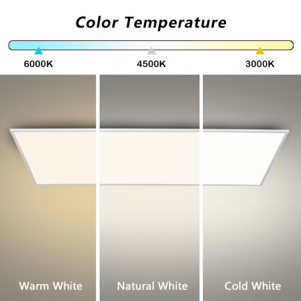 Brilagi - LED stropné svietidlo SLIMFRAME LED/80W/230V 120x60 cm 3000/4000/6000K biela