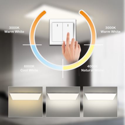 Brilagi - LED stropné svietidlo SLIMFRAME LED/80W/230V 120x60 cm 3000/4000/6000K biela