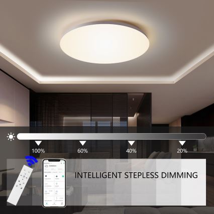 Brilagi - LED stmievateľné stropné svietidlo SMART LED/24W/230V pr. 38 cm 3000-6000K Wi-Fi Tuya Beacon + diaľkové ovládanie
