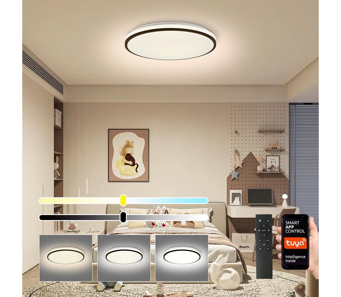 Brilagi - SMART stmievateľné stropné LED svietidlo 36W/230V, priemer 48 cm, Wi-Fi Tuya + diaľkové ovládanie BRI639