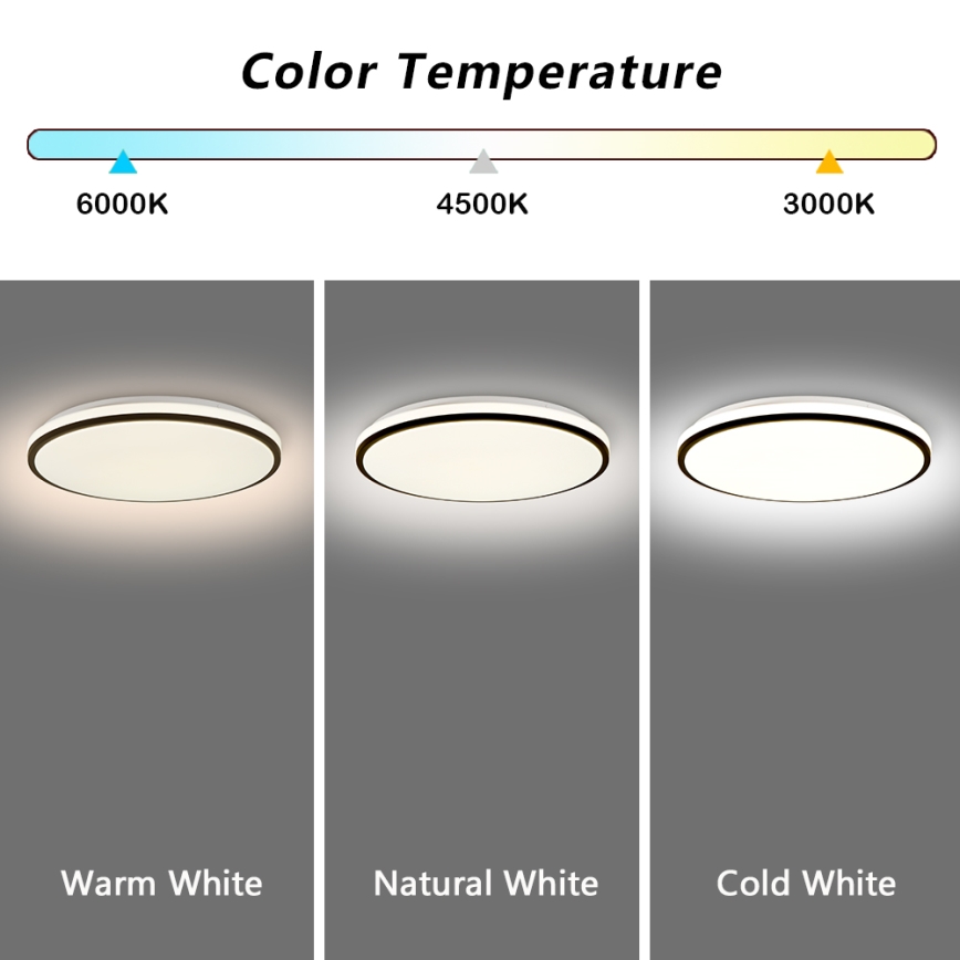 Brilagi - LED stmievateľné stropné svietidlo SMART LED/36W/230V pr. 48 cm 3000-6000K Wi-Fi Tuya Beacon + diaľkové ovládanie