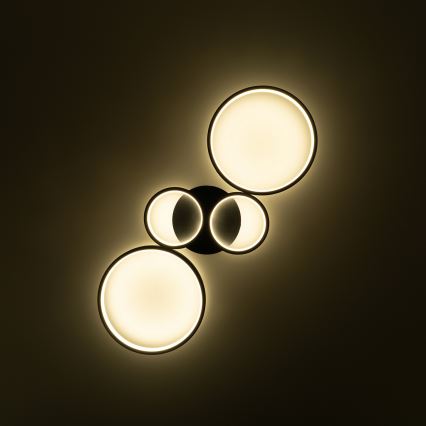 Brilagi - LED stmievateľné stropné svietidlo RINGO LED/34W/230V 3000-6000K 28x78 cm čierna + diaľkové ovládanie
