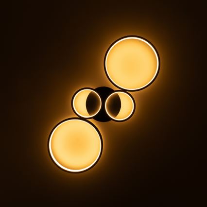 Brilagi - LED stmievateľné stropné svietidlo RINGO LED/34W/230V 3000-6000K 28x78 cm čierna + diaľkové ovládanie