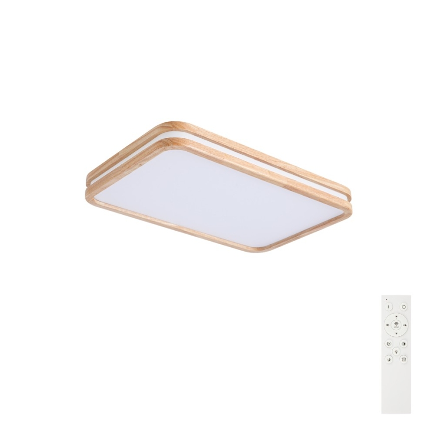Brilagi - LED stmievateľné stropné svietidlo MOLINA SQUARE LED/54W/230V 3000-6000K dub 60x40 cm + diaľkové ovládanie