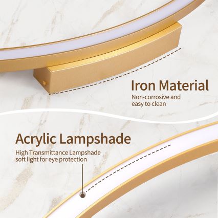 Brilagi - stmievateľné LED stropné svietidlo PORTOFINO LED/85W/230V 3000-6000K priemer 120 cm zlaté + diaľkové ovládanie