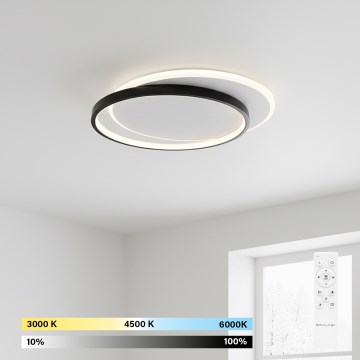 Brilagi - Stmievané stropné svietidlo FLARE LED/48W/230V 3000-6000K 39,5x45 cm biela/čierna + diaľkové ovládanie