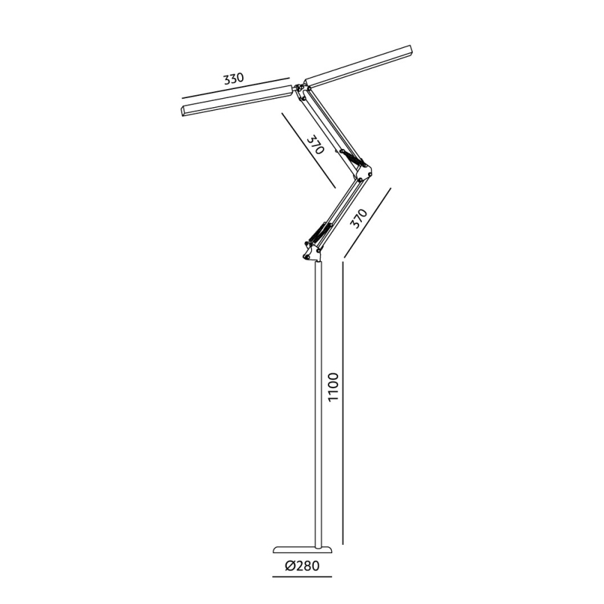 Brilagi - Stmievateľná flexibilná LED stojacia lampa VARIO LED/14W/230V 3000-6000K 157 cm biela