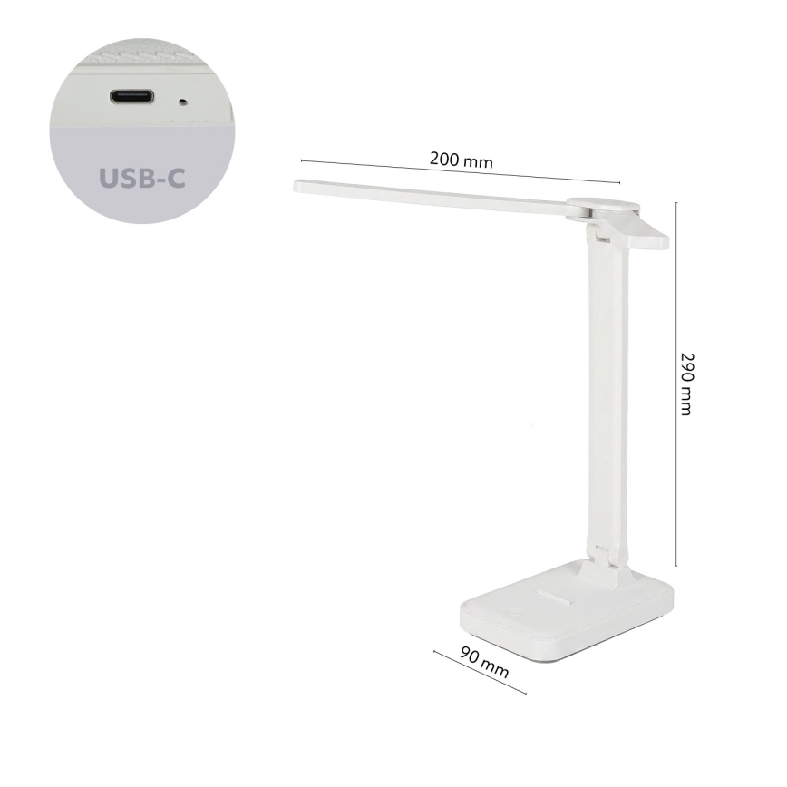 Brilagi - Stmievateľná LED stolová lampa MODO DUO LED/8W/5V 3000/4000/6500K biela