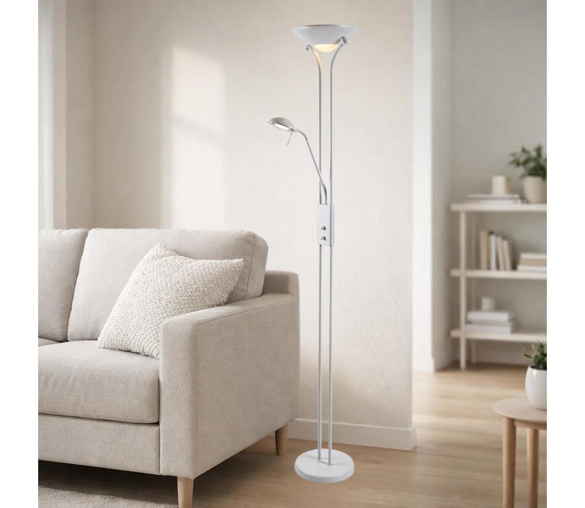 Brilagi - Stmievateľná stojacia lampa SCARLETT 1xR7s/230W/230V + 1xG9/40W biela 63056