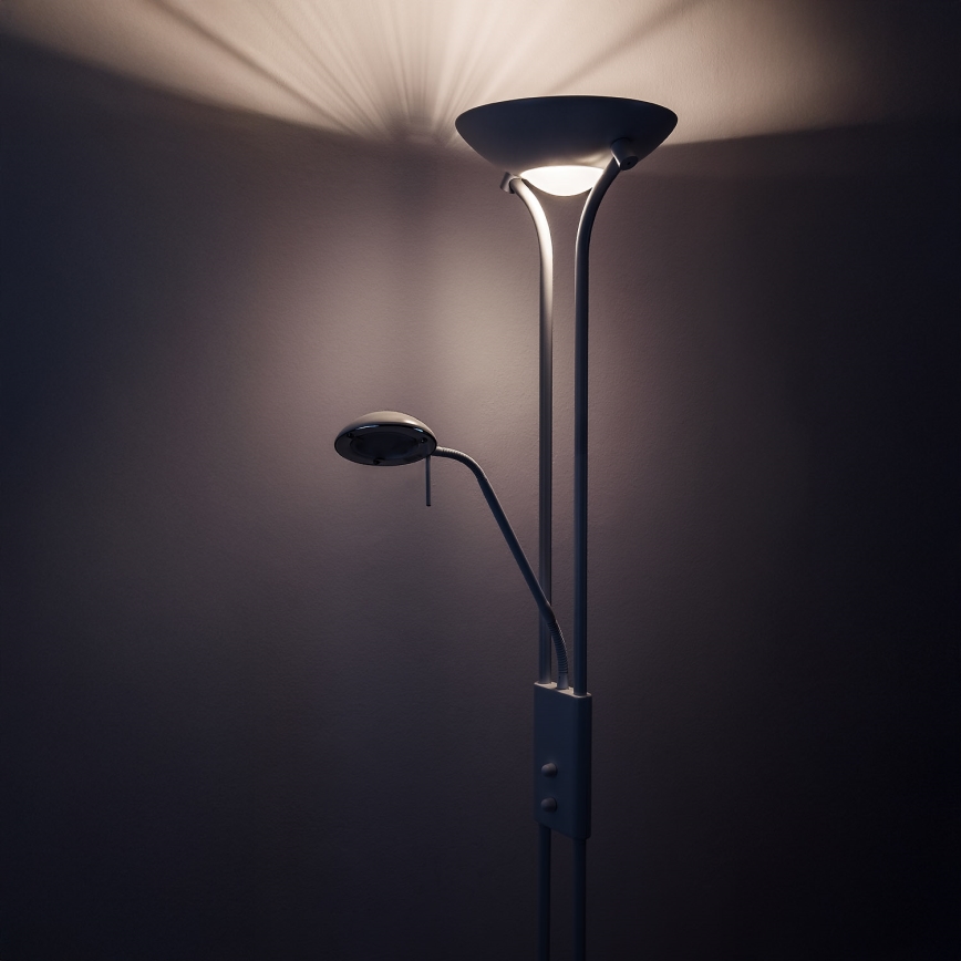 Brilagi - Stmievateľná stojacia lampa SCARLETT 1xR7s/230W/230V + 1xG9/40W biela