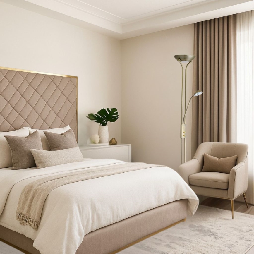 Brilagi - Stmievateľná stojacia lampa SCARLETT 1xR7s/230W/230V + 1xG9/40W bronzová