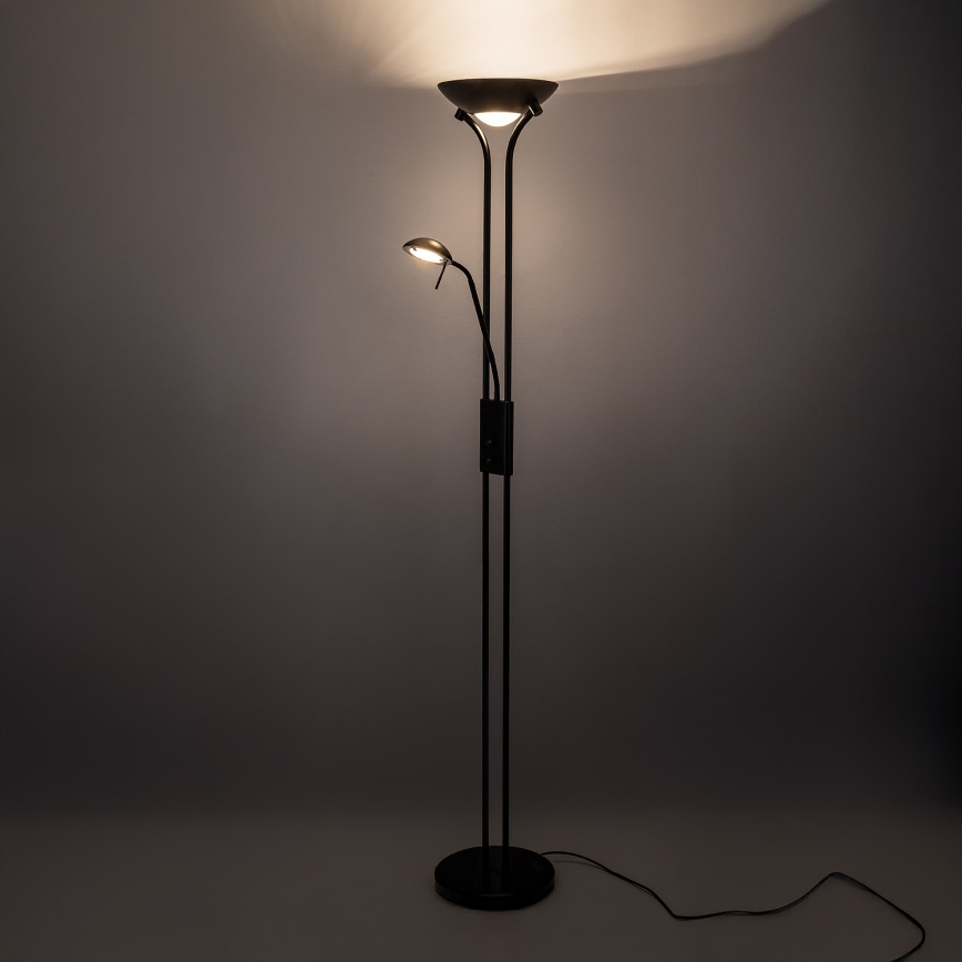 Brilagi - Stmievateľná stojacia lampa SCARLETT 1xR7s/230W/230V + 1xG9/40W čierna