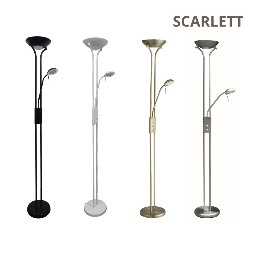 Brilagi - Stmievateľná stojacia lampa SCARLETT 1xR7s/230W/230V + 1xG9/40W čierna