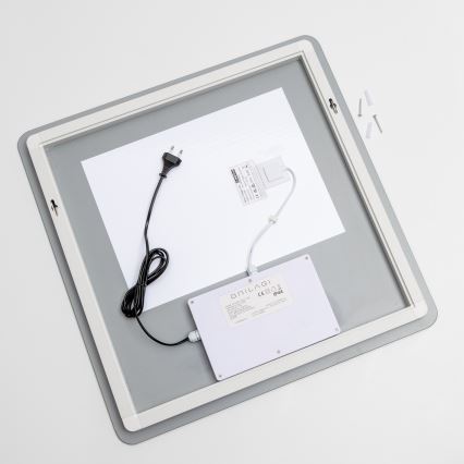 Brilagi - LED Kúpeľňové vyhrievané zrkadlo DIANA LED/17W/230V 60x60 cm IP44 CRI 90 stmievateľné + CCT